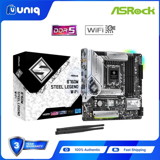 [Asrock MB-25A] SALE!!! ASRock B760M Steel Legend WiFi Micro-ATX Motherboard