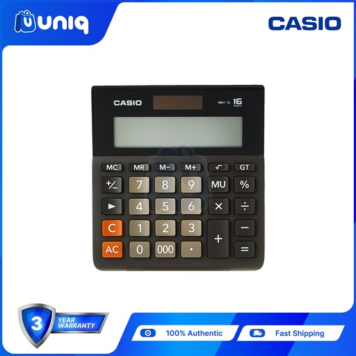 [Casio-003A] Casio MH-16-BK Practical Calculator