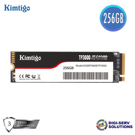 [Kimtigo-TP3000_256] Kimtigo TP3000 256GB NVMe PCIe Gen3x4 SSD