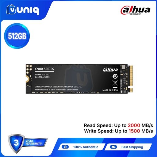 [Dahua-02_512] Dahua C900 512GB NVMe M.2 PCIe Gen3x4 SSD (DHI-SSD-C900N512G)