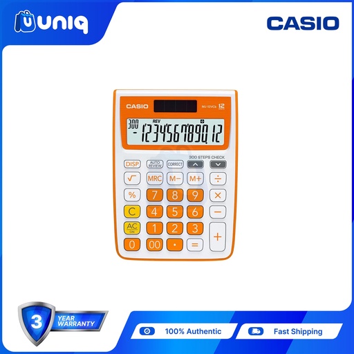 [Casio-045_Orange] Casio Casio MJ-12VCB-RG (Orange) Mini Desk Type Calculator