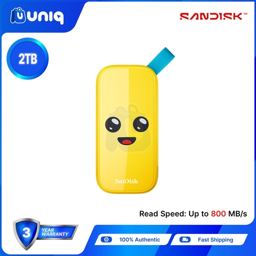 [Portable SSD-32C_Peely] Sandisk Fortnite Portable SSD ~ 2TB - Peely Edition (SDSSDE30-2T00-G25F)