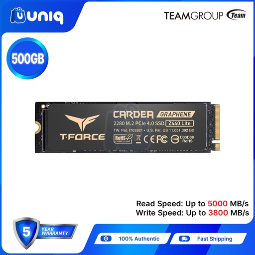 [SSD-Team-Z440lite_500] Team Z440 Lite 500GB M.2 PCIe Gen 4x4 Internal SSD