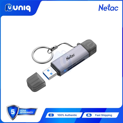 [Netac-02] Netac WK13 2-in-1 USB A & USB C Card Reader