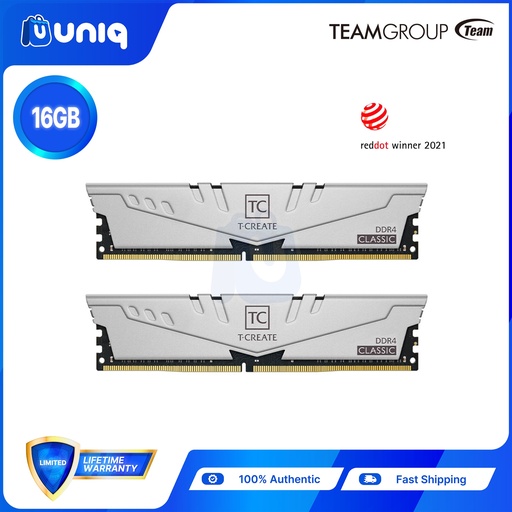 [MEM-17A_Classic] Team T-Create Classic 16GB (2X8GB) DDR4 3200MHz Desktop Memory Module