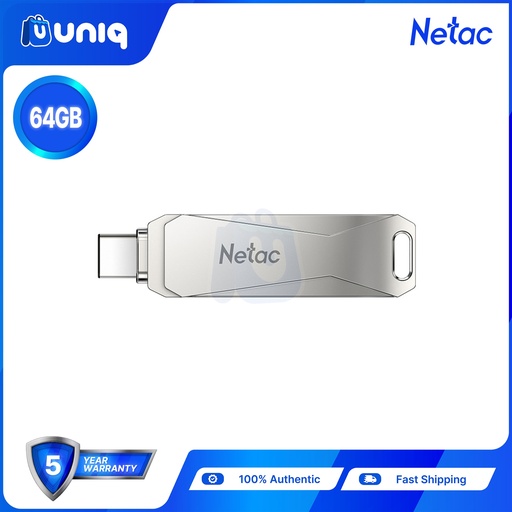 [Netac-07_64] Netac U782C 64GB USB3.0 + Type-C Dual Flash Drive