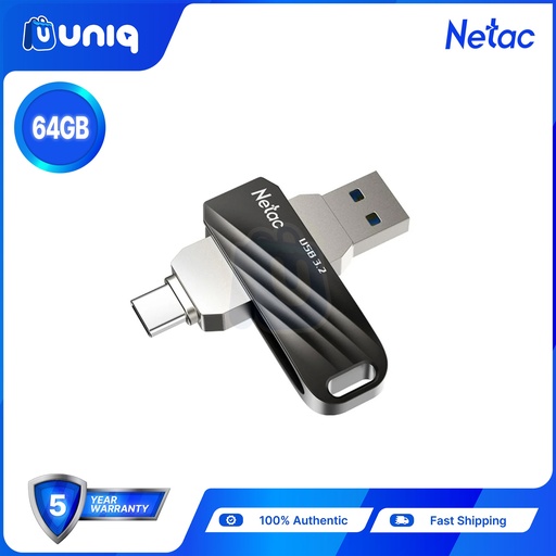 [Netac-08_64] Netac US11 64GB USB 3.2 + Type-C USB Dual Flash Drive