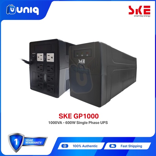[SKE_GP1000] SKE GP1000 UPS 1000VA / 600W Uninterruptible Power Supply