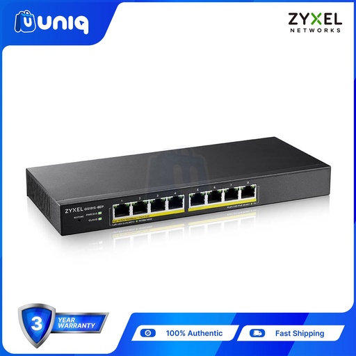 [Zyxel-003] Zyxel GS1915-8EP 8-Port GbE Smart Managed Switch