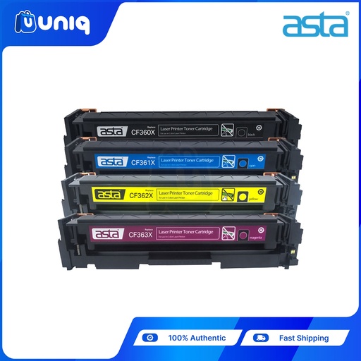 [ASTA Toner-42X_BCMY] ASTA CF360X,CF361X,CF362X,CF363X Compatible Toner Cartridge for HP Color LaserJet Enterprise Printers (BCYM)