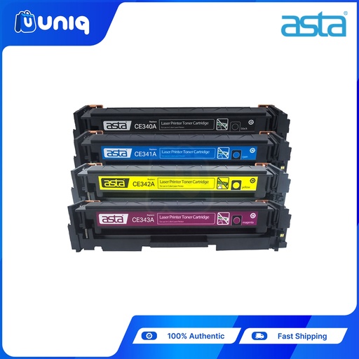 [ASTA Toner-61_BCMY] ASTA CE340A,CE341A,CE342A,CE343A Compatible Toner Cartridge for HP Printers (BCYM)