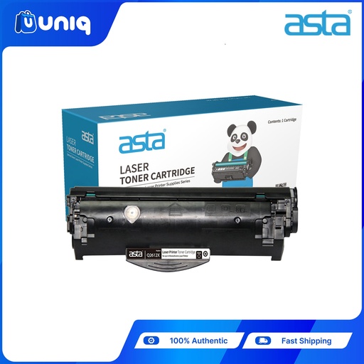 [ASTA Toner-21X] ASTA Q2612X (12X) Compatible Toner Cartridge for HP LaserJet Printers (Black)