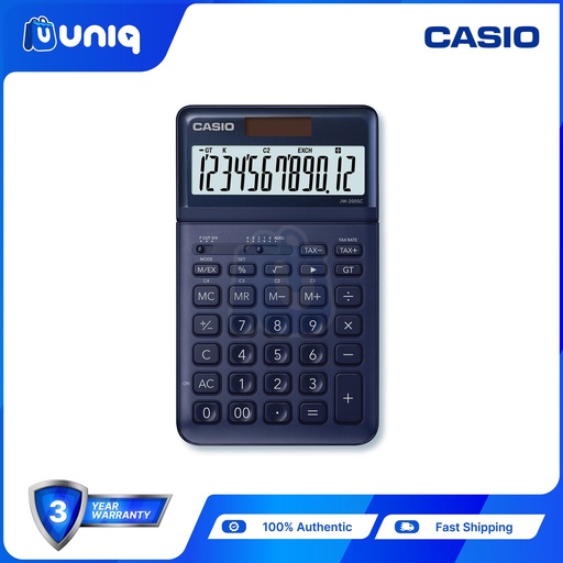 [Casio-017_NavyBlue] Casio JW-200SC-NY (Navy Blue) Stylish Calculator