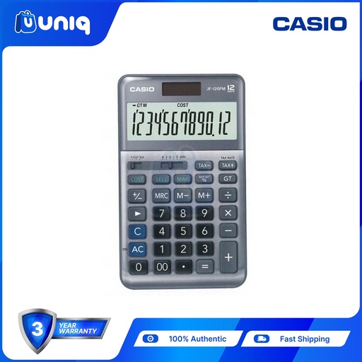 [Casio-016] Casio JF-120FM (Gray) Practical Calculator