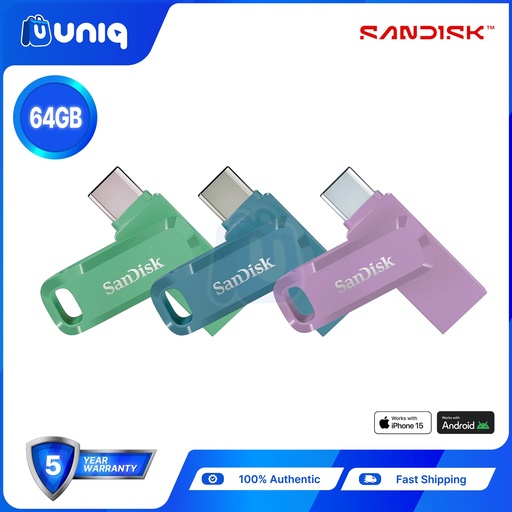 Sandisk Ultra Dual Drive Go USB Type-C ~ 64GB - (SDDDC3) ~Choose Your Color