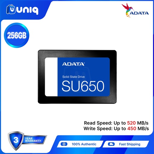 [SSD-70_256] Adata Ultimate SU650 256GB Internal SSD (ASU650SS-256GT-R)