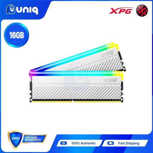 [MEM-33_D45_WH] Adata XPG Spectrix D45G White 2x8GB DDR4 RGB Memory Module (AX4U32008G16A-DCWHD45G)