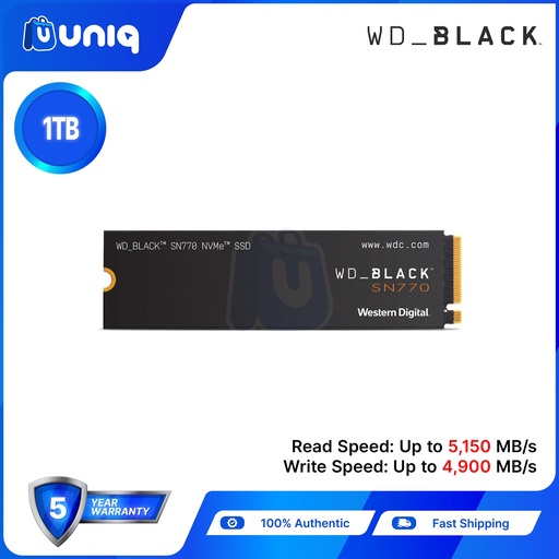 [SSD-72_1TB] SALE!!! WD Black SN770 1TB NVMe SSD (WDS100T3X0E)