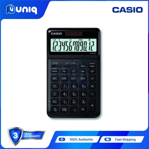 [Casio-017_Black] Casio JW-200SC-BK (Black) Stylish Calculator