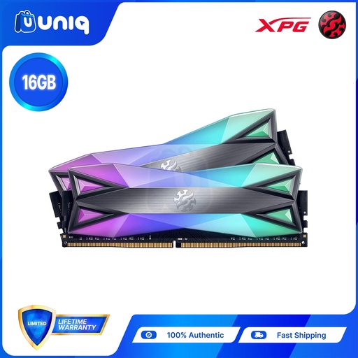 [MEM-33_D60G_GY] SALE!!! Adata XPG Spectrix D60G 2x8GB DDR4 RGB Memory Module (AX4U32008G16A-DT60)