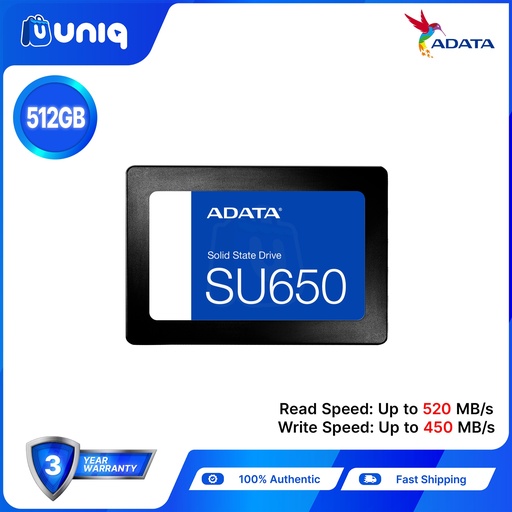 [SSD-70_512] Adata Ultimate SU650 512GB Internal SSD (ASU650SS-512GT-R)