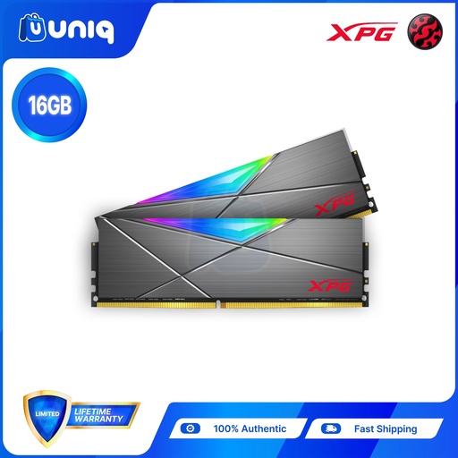 [MEM-33_D50_BK] Adata XPG Spectrix D50 2x8GB DDR4 RGB Memory Module (AX4U36008G18I-DT50 2X8GB)