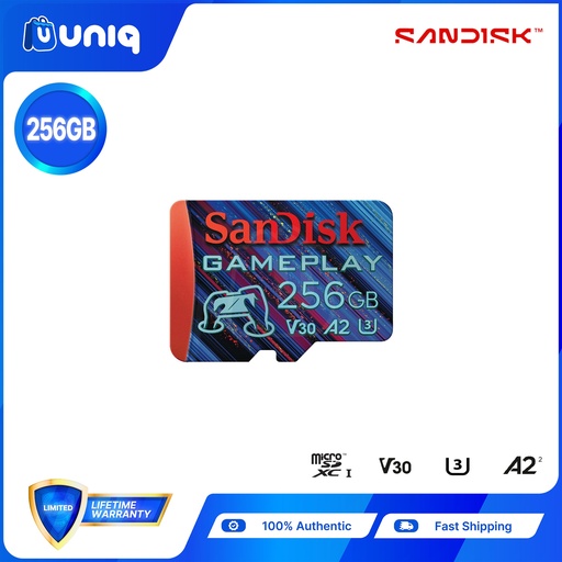 [Memory Card-53_GamePlay_256] Sandisk GamePlay microSD Card for Mobile and Handheld Console Gaming ~ 256GB (SDSQXAV-256G-GN6XN)
