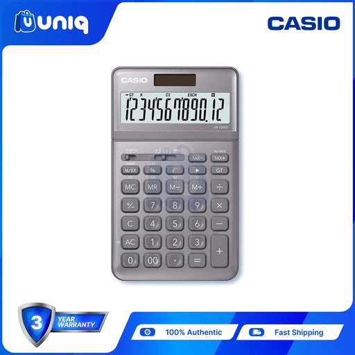 [Casio-017_Gray] Casio JW-200SC-GY (Gray) Stylish Calculator