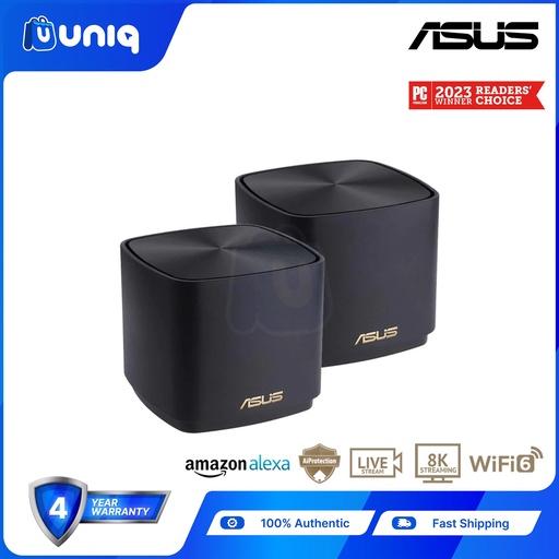 [ASUS WN-03_2pack] ASUS ZenWiFi XD4S Whole Home Mesh WiFi System (2-Pack, Black)