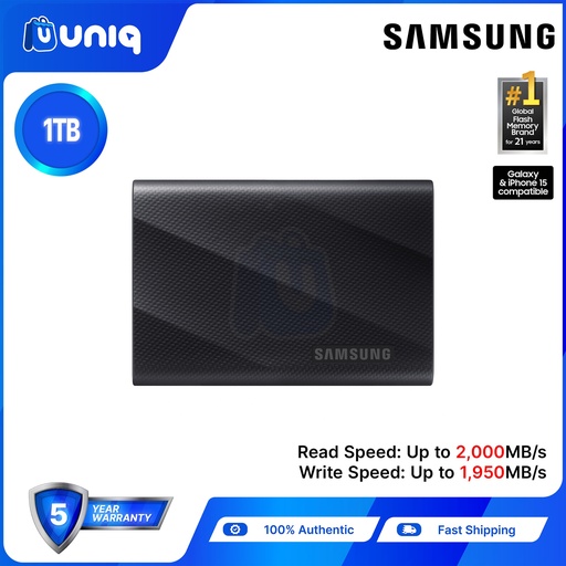 [Portable SSD-41_T9_1TB] Samsung T9 1TB USB 3.2 Gen 2x2 Portable SSD (MU-PG1T0B/WW)