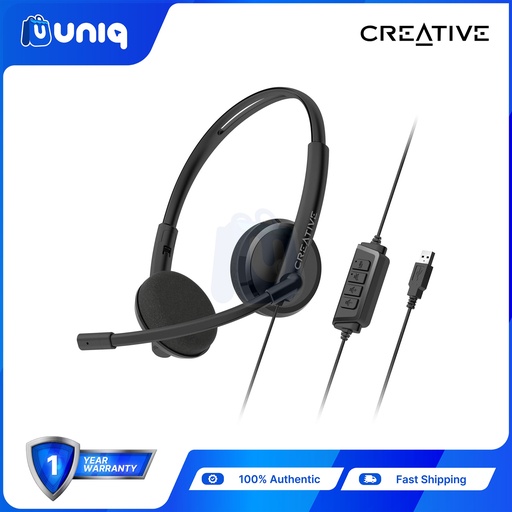 [Creative-05A_Black] Creative HS-220 USB Headset (EF1070)