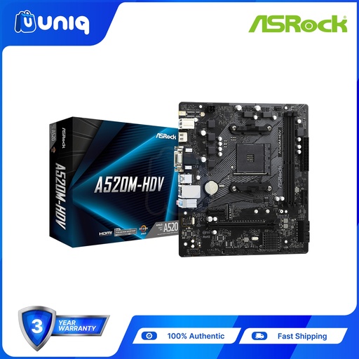 [Asrock MB-13] SALE!!! ASRock A520M-HDV Micro-ATX Motherboard