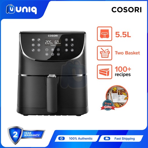 [Cosori-03_Black] Cosori CP158-AF 5.5L Pro Air Fryer (Black)
