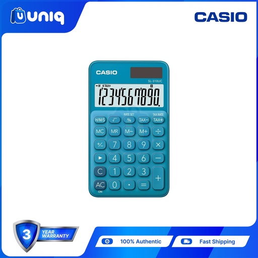 [Casio-030_Blue] Casio SL-310UC-BU (Blue) Portable Calculator