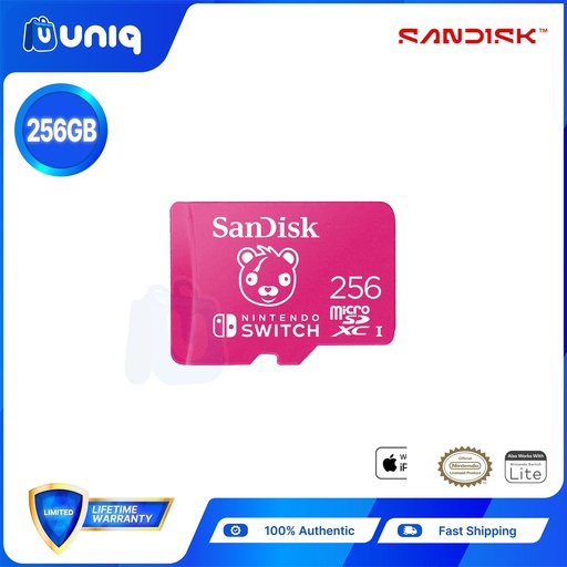 [Memory Card-32C_FORNITE] Sandisk Fortnite Edition 256GB Micro SDXC Memory Card for Nintendo Switch (SDSQXAO-256G-GN6ZG)